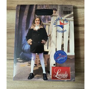 Levante Bimba 80 Airskin Girls Winter Weight Tights Black Size 4 Ages 3–5 Italy